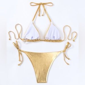 Small gold swimsuit from SHEIN(couldn’t fit)